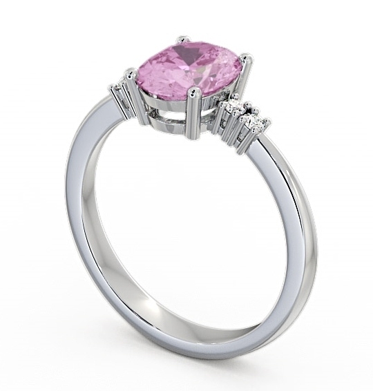 Pink Sapphire and Diamond 1.61ct Ring 18K White Gold GEM3_WG_PS_THUMB1 