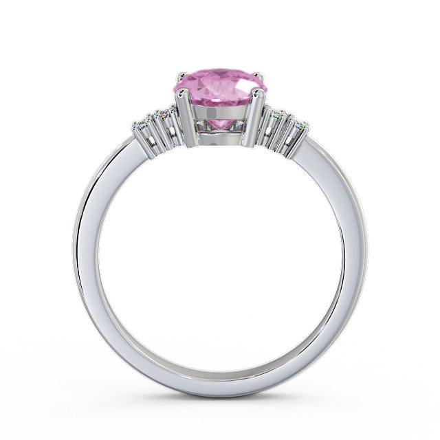 Pink Sapphire and Diamond 1.61ct Ring 9K White Gold - Talida GEM3_WG_PS_UP
