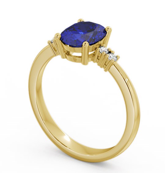 Blue Sapphire and Diamond 1.61ct Ring 18K Yellow Gold GEM3_YG_BS_THUMB1