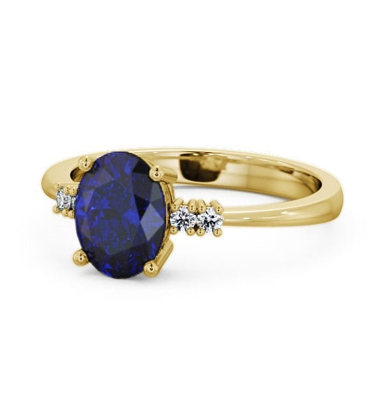  Blue Sapphire and Diamond 1.61ct Ring 9K Yellow Gold - Talida GEM3_YG_BS_THUMB2 