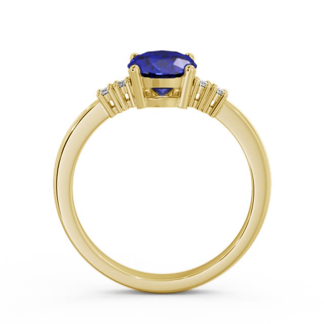 Blue Sapphire and Diamond 1.61ct Ring 18K Yellow Gold - Talida GEM3_YG_BS_UP