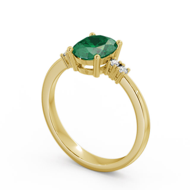 Emerald and Diamond 1.32ct Ring 18K Yellow Gold - Talida