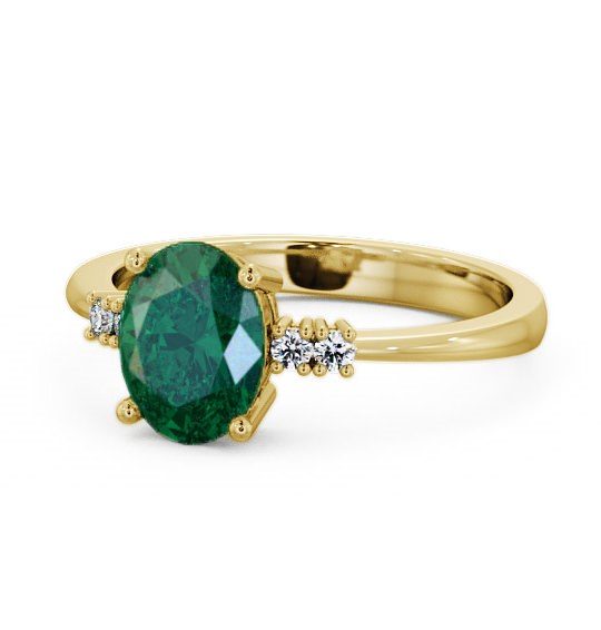  Emerald and Diamond 1.32ct Ring 9K Yellow Gold - Talida GEM3_YG_EM_THUMB2 