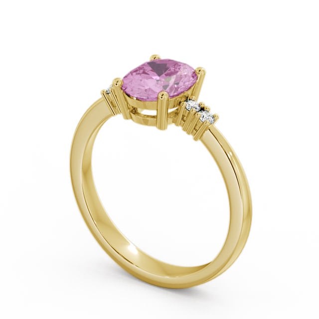 Pink Sapphire and Diamond 1.61ct Ring 18K Yellow Gold - Talida GEM3_YG_PS_SIDE