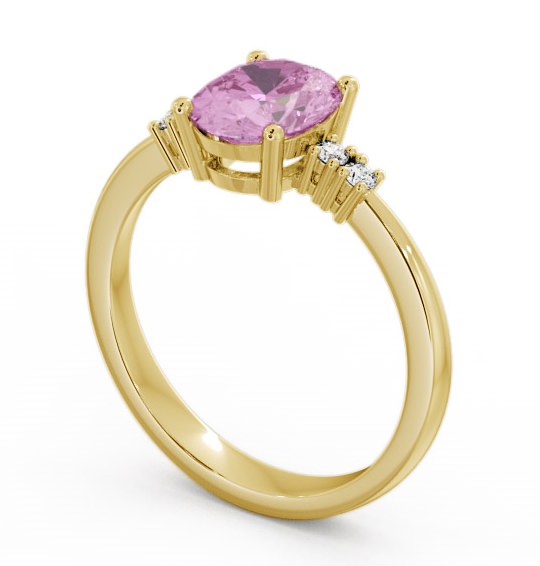 Pink Sapphire and Diamond 1.61ct Ring 9K Yellow Gold - Talida GEM3_YG_PS_THUMB1