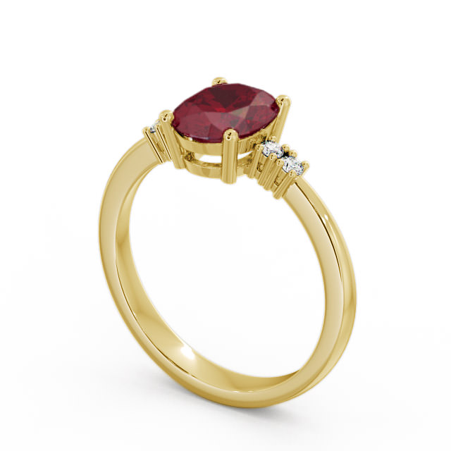 Ruby and Diamond 1.61ct Ring 9K Yellow Gold - Talida GEM3_YG_RU_SIDE