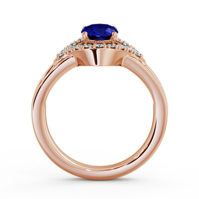 Blue Sapphire and Diamond 1.18ct Ring 18K Rose Gold - Viola GEM4_RG_BS_UP