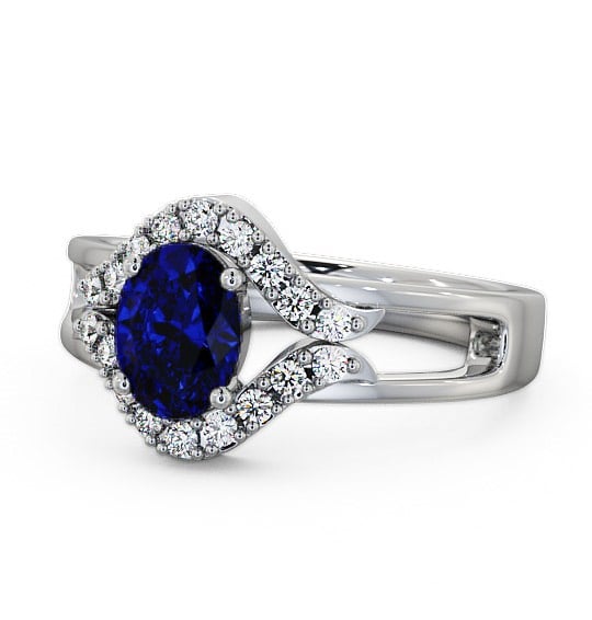 Blue Sapphire and Diamond 1.18ct Ring 18K White Gold GEM4_WG_BS_THUMB2 