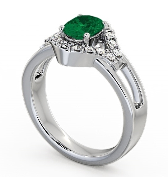 Emerald and Diamond 1.03ct Ring Platinum GEM4_WG_EM_THUMB1