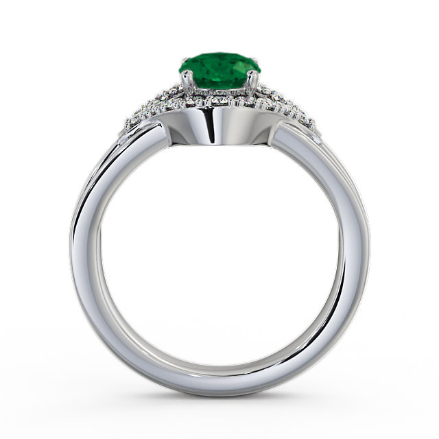Emerald and Diamond 1.03ct Ring Palladium - Viola GEM4_WG_EM_UP