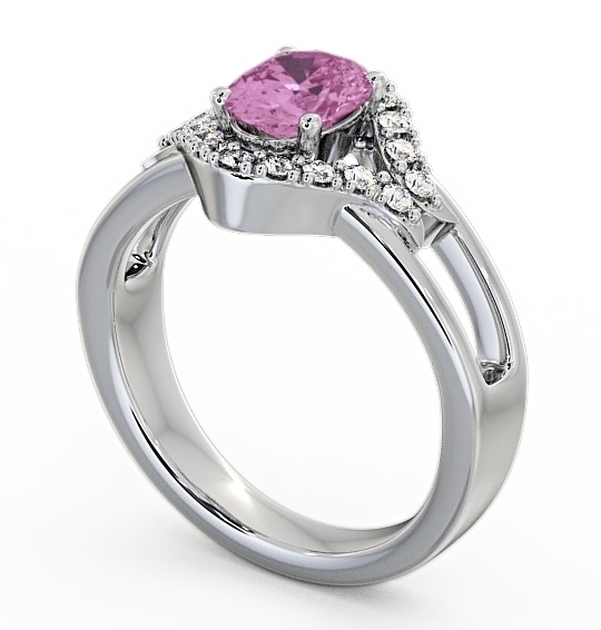 Pink Sapphire and Diamond 1.18ct Ring 18K White Gold GEM4_WG_PS_THUMB1 