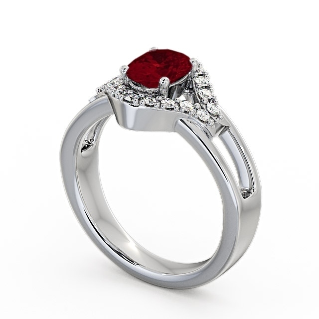 Ruby and Diamond 1.18ct Ring Platinum - Viola GEM4_WG_RU_SIDE