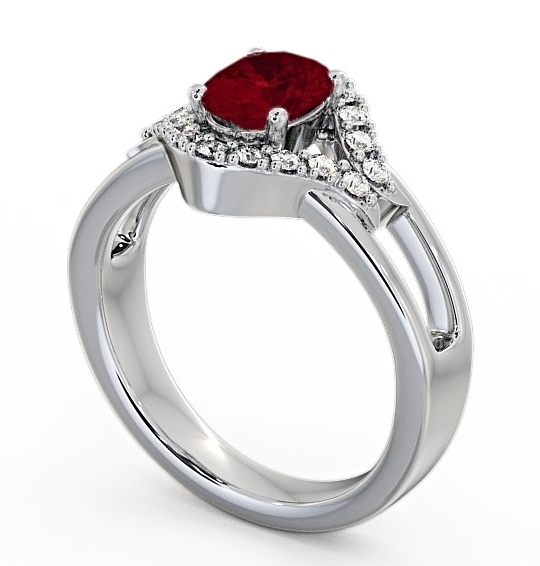 Ruby and Diamond 1.18ct Ring 18K White Gold - Viola GEM4_WG_RU_THUMB1