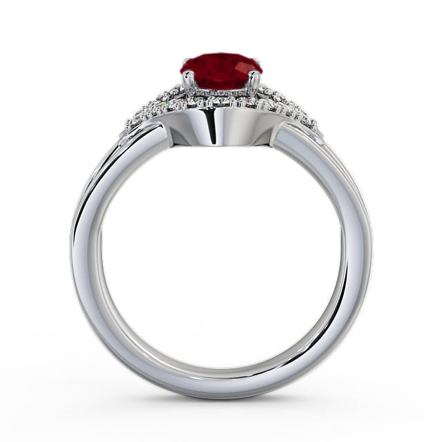 Ruby and Diamond 1.18ct Ring 18K White Gold - Viola GEM4_WG_RU_UP
