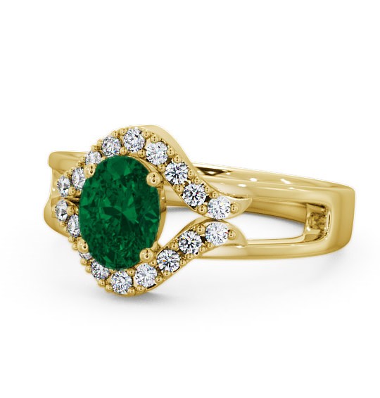  Emerald and Diamond 1.03ct Ring 9K Yellow Gold - Viola GEM4_YG_EM_THUMB2 