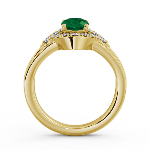 Emerald and Diamond 1.03ct Ring 9K Yellow Gold - Viola GEM4_YG_EM_UP