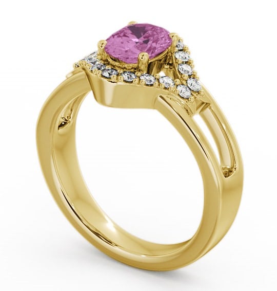  Pink Sapphire and Diamond 1.18ct Ring 9K Yellow Gold - Viola GEM4_YG_PS_THUMB1 