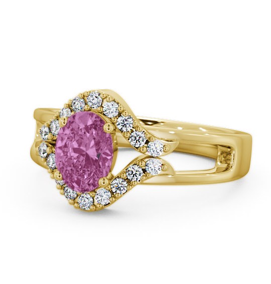  Pink Sapphire and Diamond 1.18ct Ring 9K Yellow Gold - Viola GEM4_YG_PS_THUMB2 