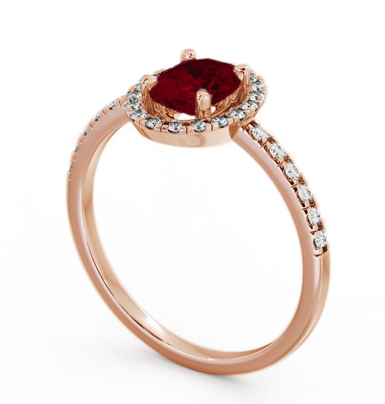 Halo Ruby and Diamond 1.18ct Ring 18K Rose Gold GEM5_RG_RU_THUMB1 