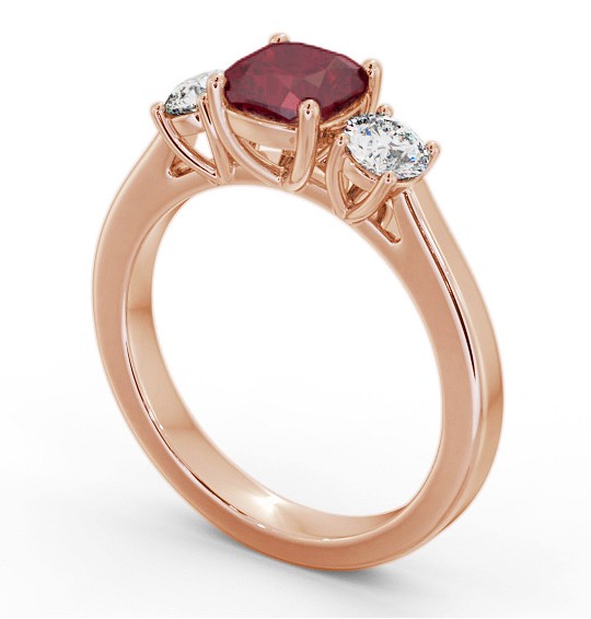 Three Stone Ruby and Diamond 1.40ct Ring 18K Rose Gold GEM62_RG_RU_THUMB1