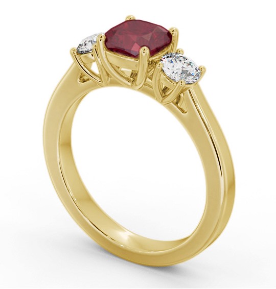 Three Stone Ruby and Diamond 1.40ct Ring 18K Yellow Gold GEM62_YG_RU_THUMB1 