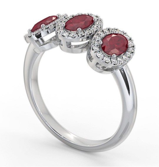 Halo Trilogy Ruby and Diamond 1.60ct Ring Palladium GEM65_WG_RU_THUMB1 