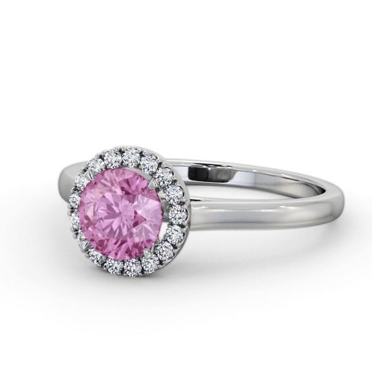 Halo Pink Sapphire and Diamond 1.20ct Ring 18K White Gold GEM66_WG_PS_THUMB2 