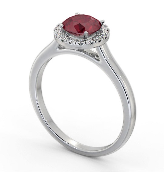 Halo Ruby and Diamond 1.20ct Ring 18K White Gold GEM66_WG_RU_THUMB1 