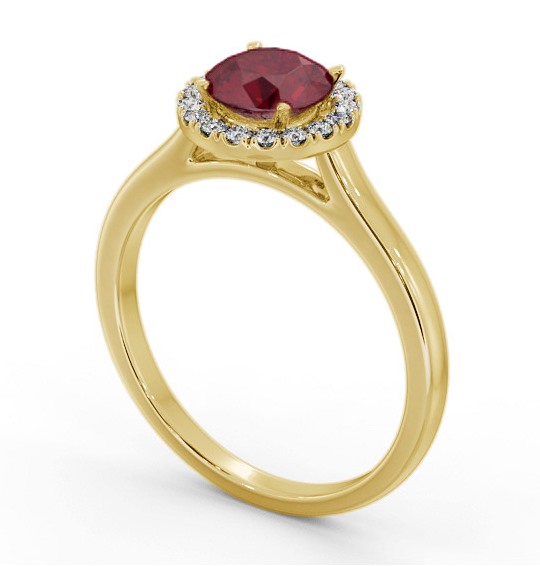 Halo Ruby and Diamond 1.20ct Ring 18K Yellow Gold GEM66_YG_RU_THUMB1