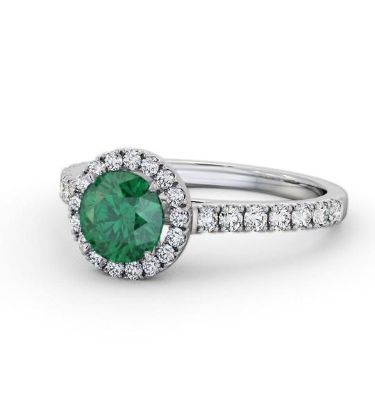 Dianna Halo Ring Gemstone and Diamond 1.50ct GEM67_WG_EM_THUMB2 