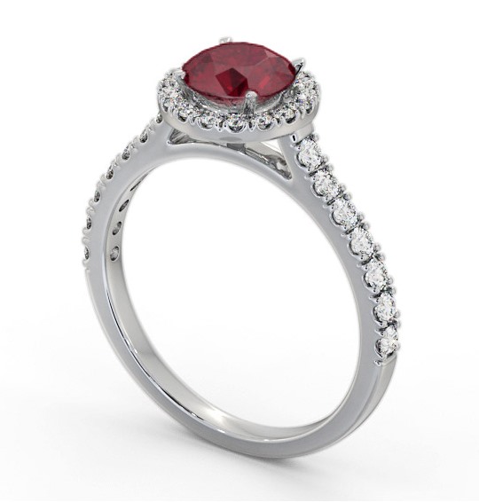 Halo Ruby and Diamond 1.50ct Ring Palladium GEM67_WG_RU_THUMB1