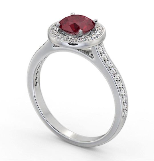 Halo Ruby and Diamond 1.35ct Ring 18K White Gold GEM68_WG_RU_THUMB1