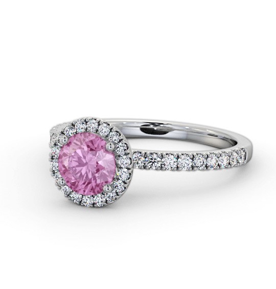 Halo Pink Sapphire and Diamond 1.45ct Ring 18K White Gold GEM69_WG_PS_THUMB2 