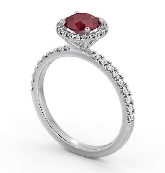 Halo Ruby and Diamond 1.45ct Ring 18K White Gold GEM69_WG_RU_THUMB1 