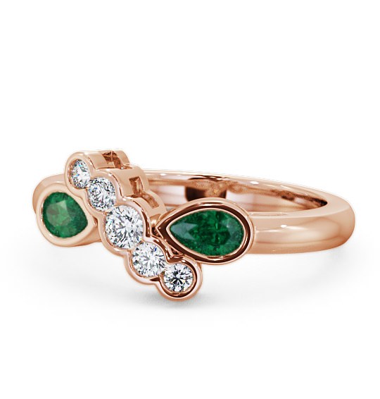  Emerald and Diamond 0.90ct Ring 18K Rose Gold - Genoa GEM6_RG_EM_THUMB2 
