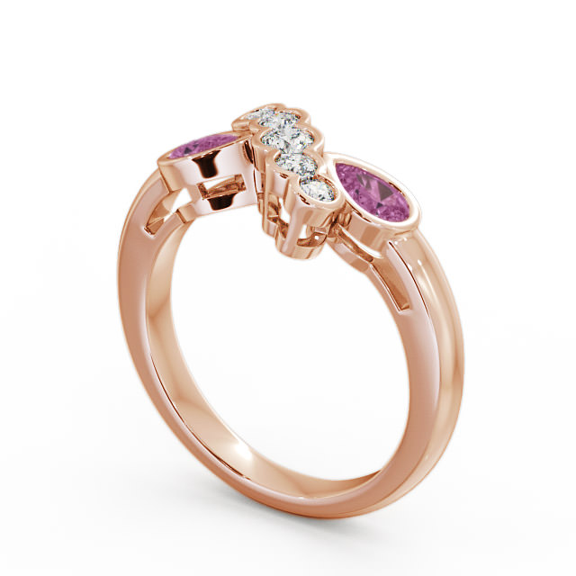 Pink Sapphire and Diamond 1.00ct Ring 9K Rose Gold GEM6_RG_PS_THUMB1