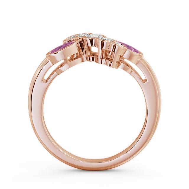 Pink Sapphire and Diamond 1.00ct Ring 9K Rose Gold - Genoa GEM6_RG_PS_UP