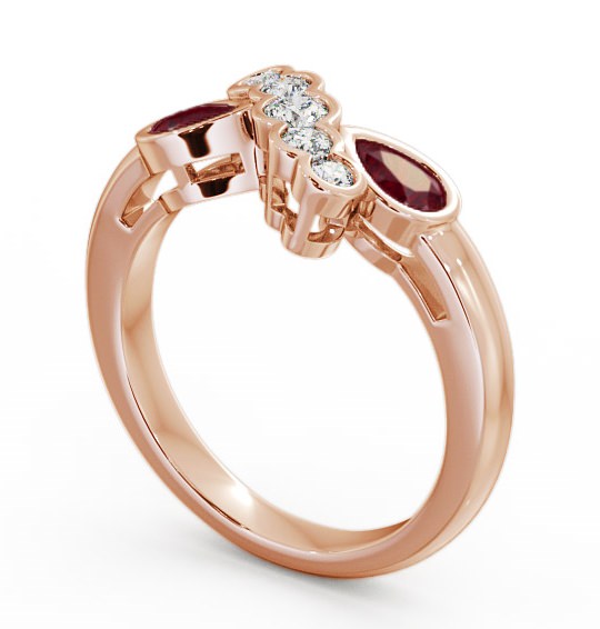  Ruby and Diamond 1.00ct Ring 9K Rose Gold - Genoa GEM6_RG_RU_THUMB1 