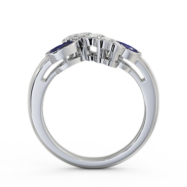 Blue Sapphire and Diamond 1.00ct Ring Palladium - Genoa GEM6_WG_BS_UP