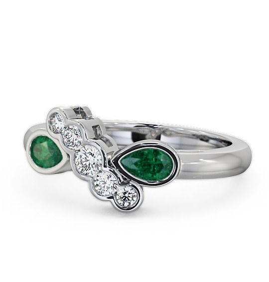 Emerald and Diamond 0.90ct Ring Palladium - Genoa GEM6_WG_EM_THUMB2