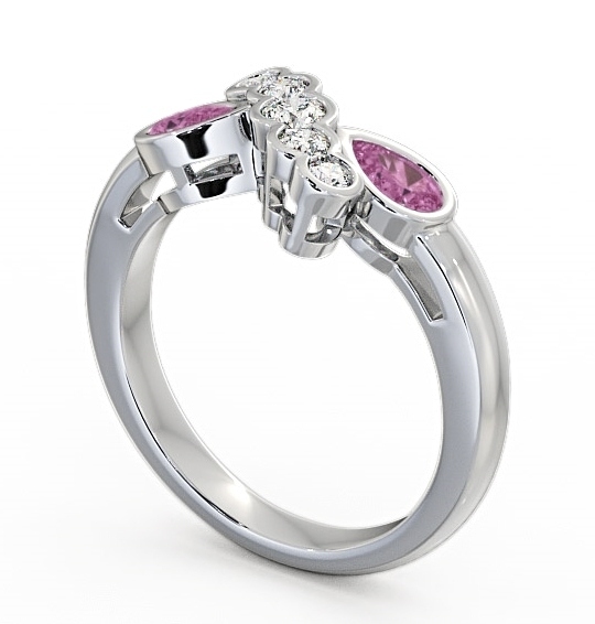 Pink Sapphire and Diamond 1.00ct Ring 18K White Gold GEM6_WG_PS_THUMB1 