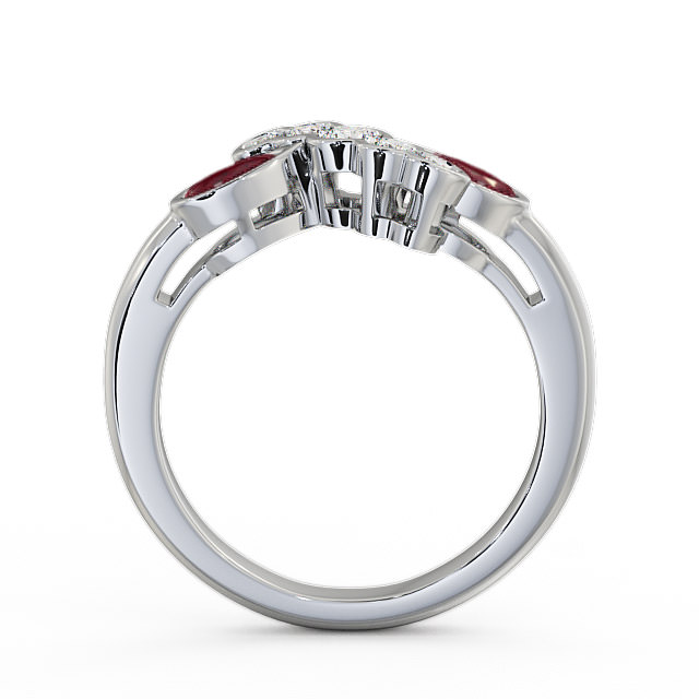 Ruby and Diamond 1.00ct Ring 18K White Gold - Genoa GEM6_WG_RU_UP