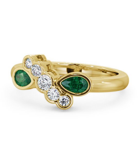 Emerald and Diamond 0.90ct Ring 18K Yellow Gold GEM6_YG_EM_THUMB2 