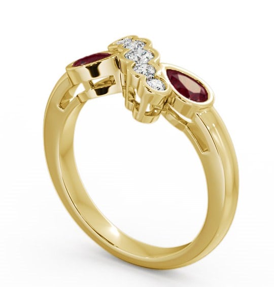  Ruby and Diamond 1.00ct Ring 9K Yellow Gold - Genoa GEM6_YG_RU_THUMB1 