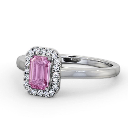  Halo Pink Sapphire and Diamond 0.90ct Ring 18K White Gold - Kensi GEM70_WG_PS_THUMB2 