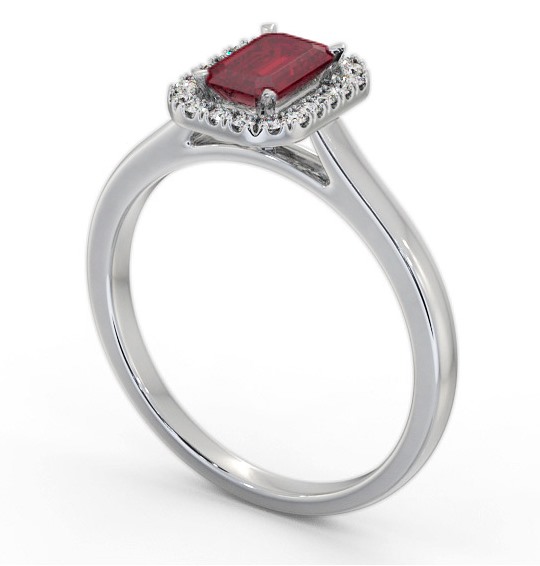 Halo Ruby and Diamond 0.90ct Ring 9K White Gold GEM70_WG_RU_THUMB1