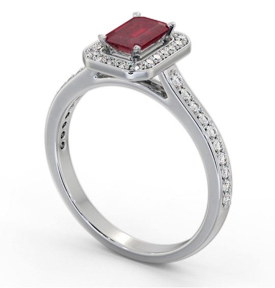 Halo Ruby and Diamond 1.05ct Ring Platinum GEM72_WG_RU_THUMB1