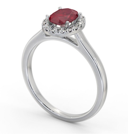 Halo Ruby and Diamond 1.20ct Ring 9K White Gold GEM73_WG_RU_THUMB1