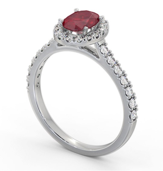 Halo Ruby and Diamond 1.50ct Ring 18K White Gold GEM74_WG_RU_THUMB1 