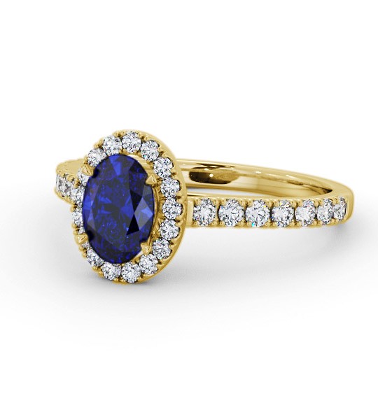 Halo Blue Sapphire and Diamond 1.50ct Ring 18K Yellow Gold GEM74_YG_BS_THUMB2 